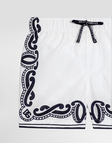 Бански Dolce & Gabbana Dolce & Gabbana Bandanna Print Swim Trunks Бяло | L1J818ON04NHA9RB, 2