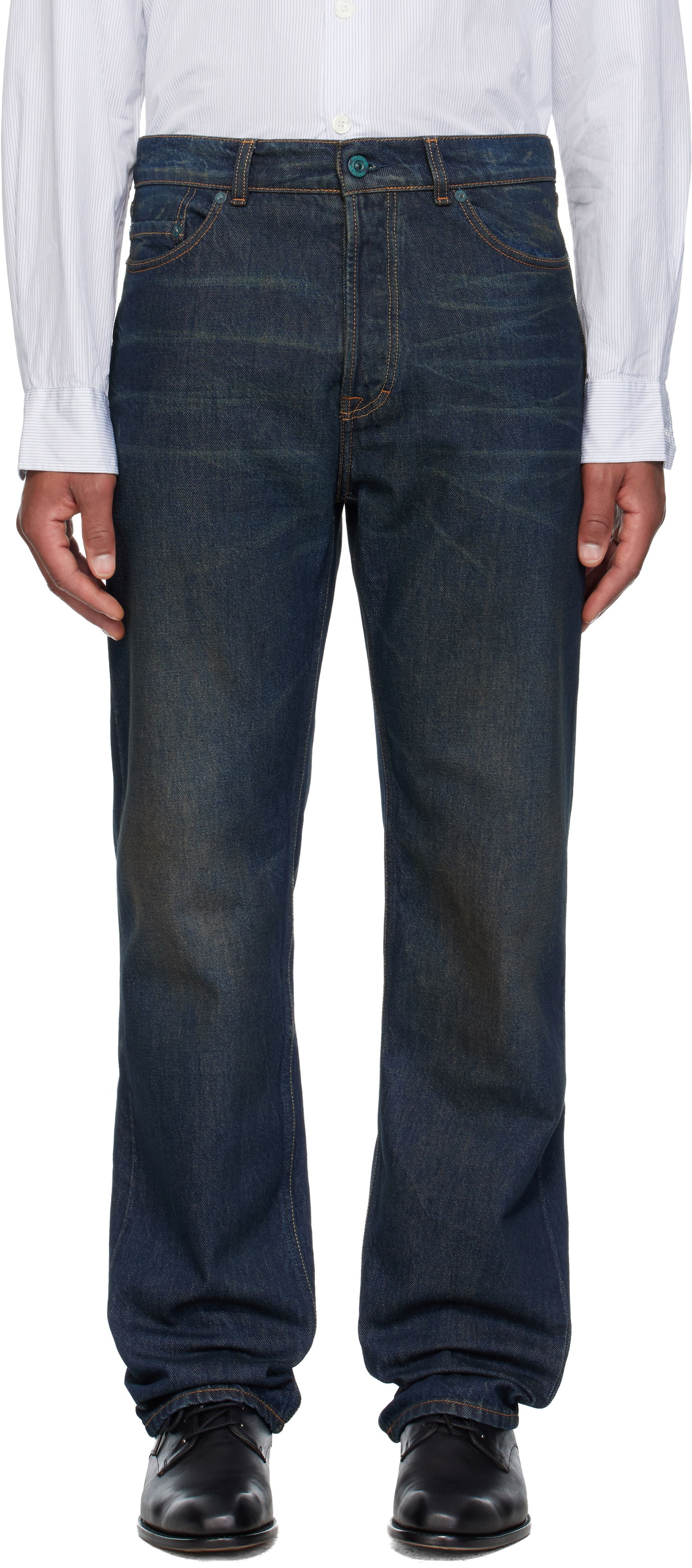 Дънки OUR LEGACY First Cut Straight Leg Jeans Синьо | M4255FS, 0