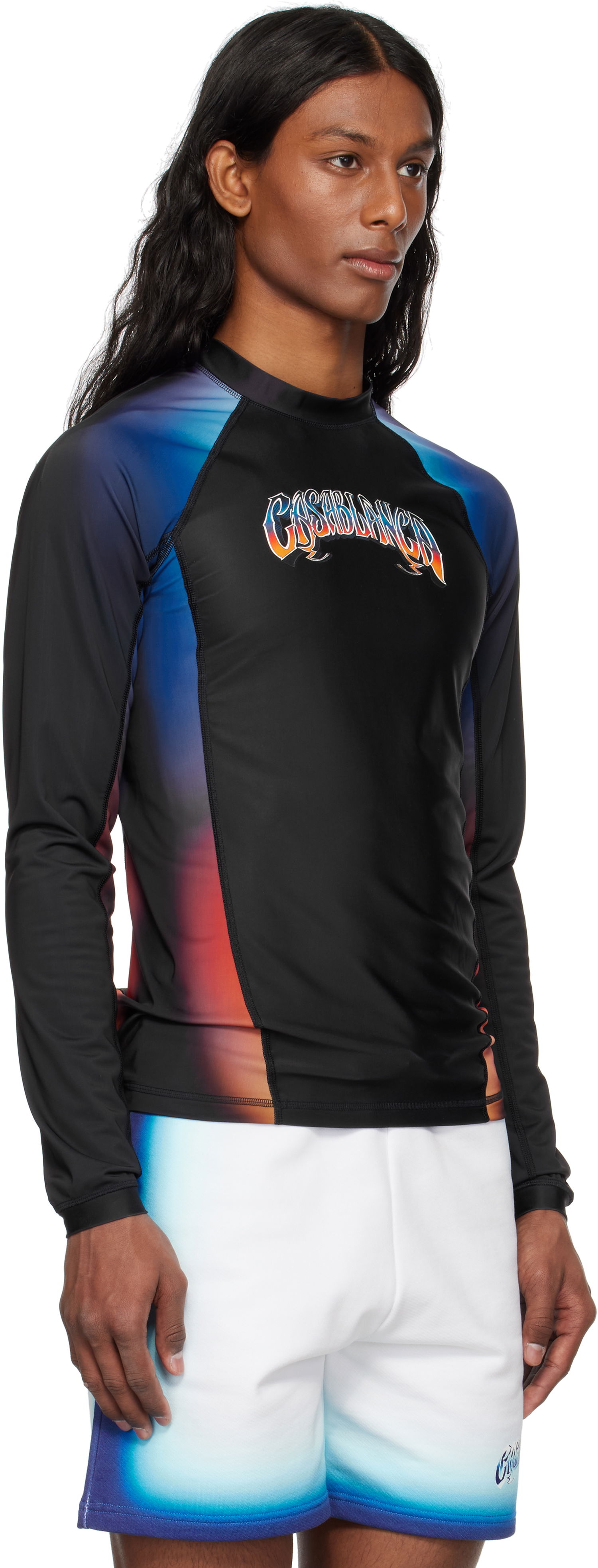 Тениска Casablanca Casablanca Gradient Rashguard Черно | MS25-SWM-040-01, 1