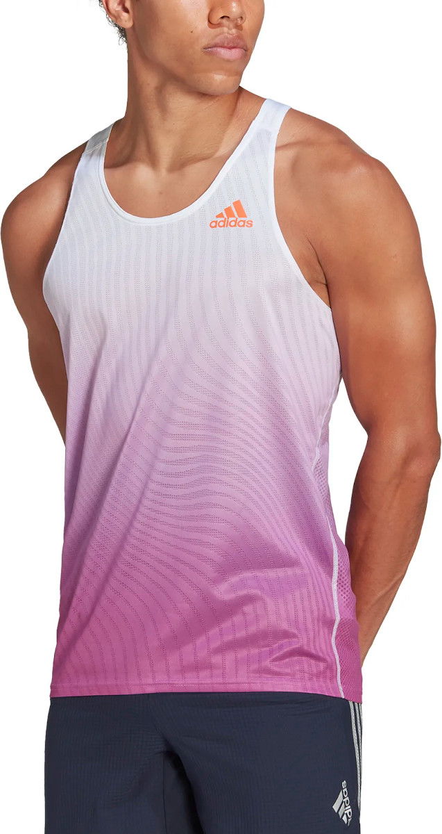 Потник adidas Originals Adizero Engineered Men's Running Tank Top Розово | hk9512
