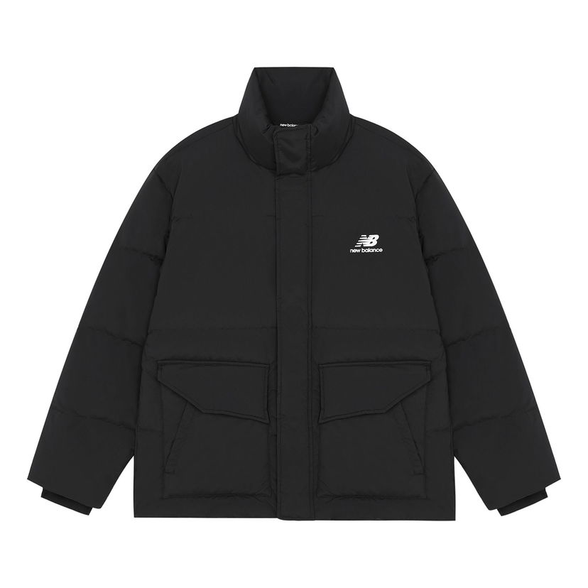 Пухо яке New Balance Warm Print Jacket Черно | AMJ14309-BK