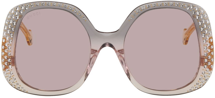 Слънчеви очила Gucci Oversized Interlocking G Розово | GG1235S, 0