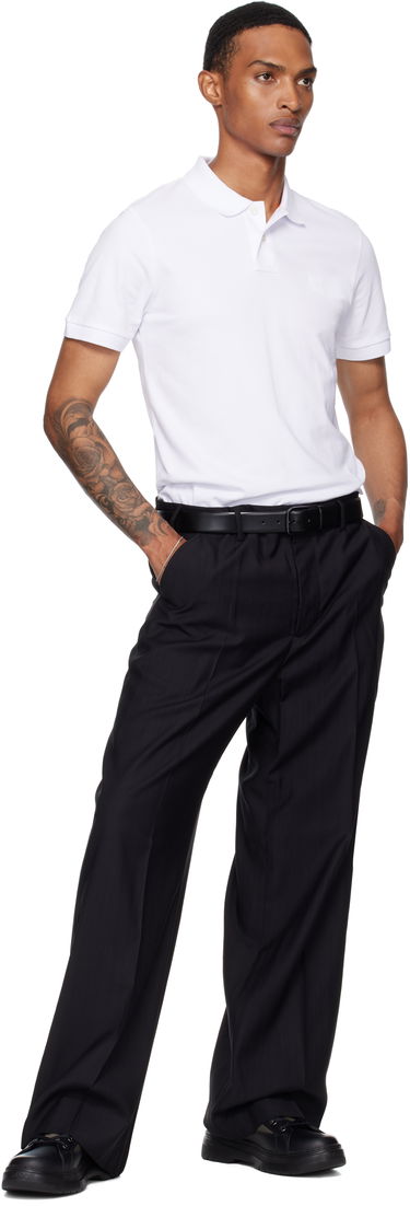 Колани BOSS Italian-leather belt with branded buckle Черно | 50522498, 2