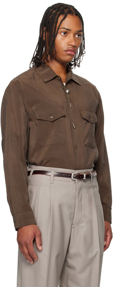 Риза LEMAIRE Lemaire Convertible Collar Shirt Черно | SH1202 LF1308, 4