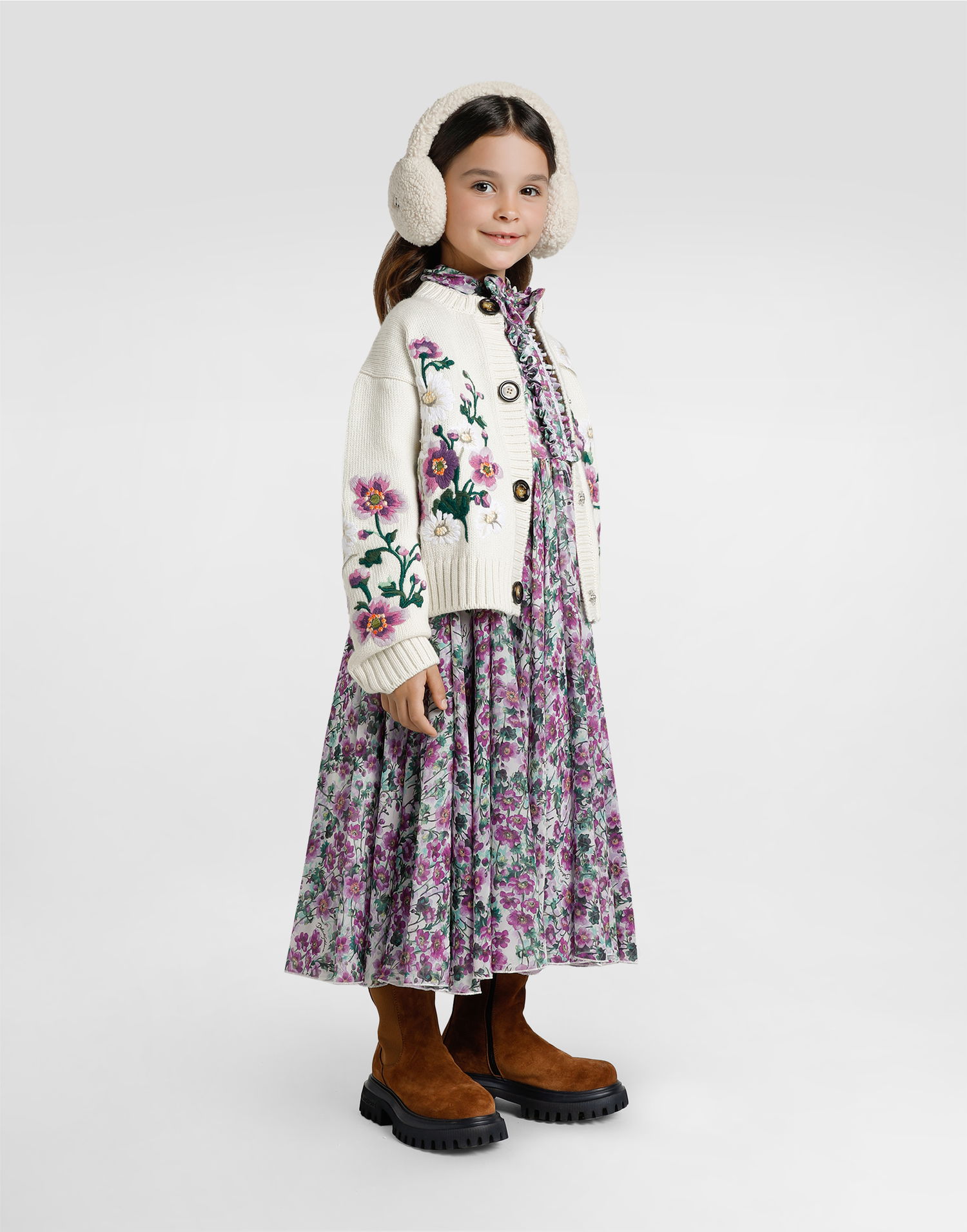 Аксесоари Dolce & Gabbana Dolce & Gabbana Fur-like Earmuffs with DG Logo Бежово | LB7A36FUP7KW3789, 1