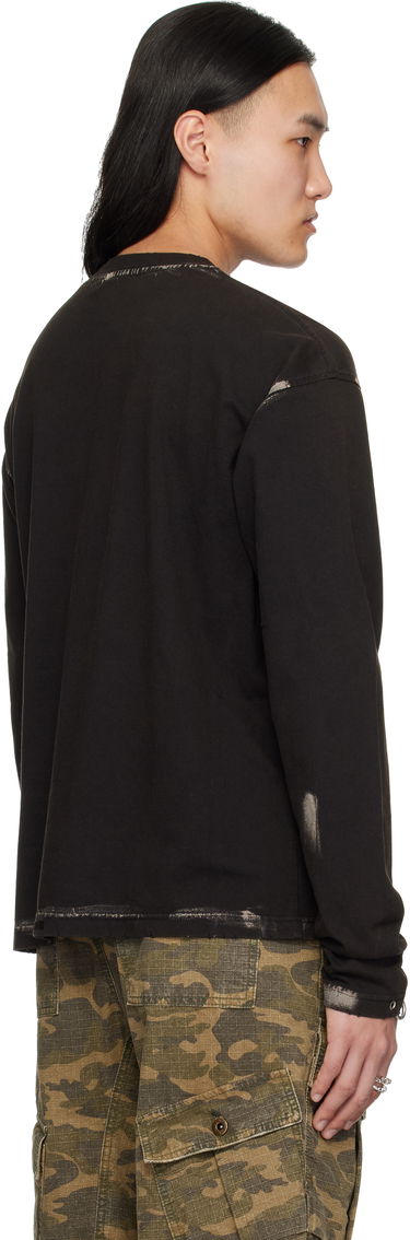 Суитчър We11done We11done Pierced Long Sleeve T-Shirt Черно | WD-TT0-25-771-U-BK, 2