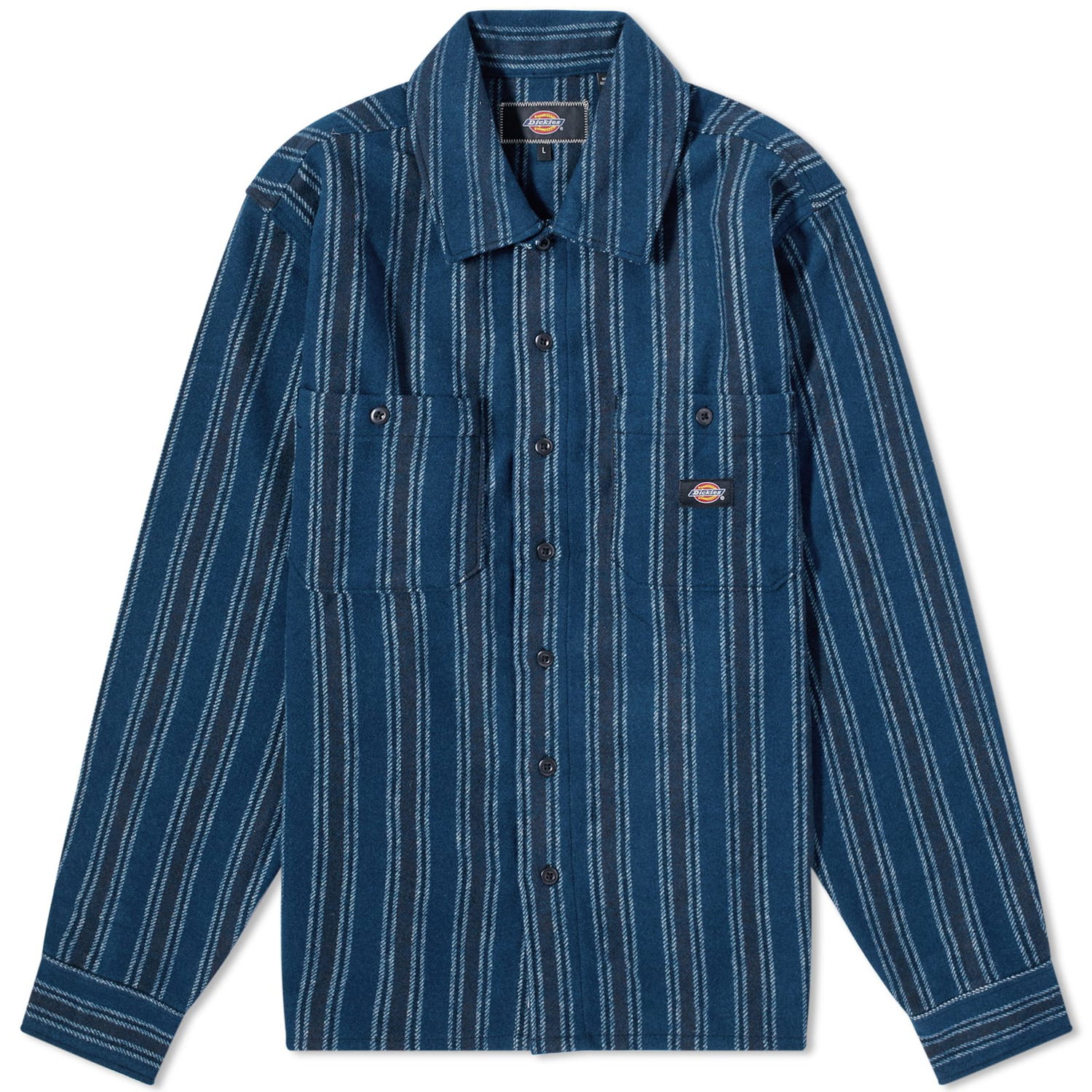 Риза Dickies Hope Stripe Overshirt "Dark Western Stripe" Тъмно синьо | DK0A4YI6G221, 0