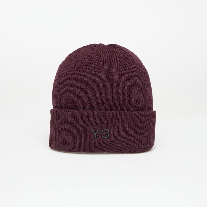 Шапка Y-3 Cl Beanie Shadow Maroon Universal Бургунди | KC0446