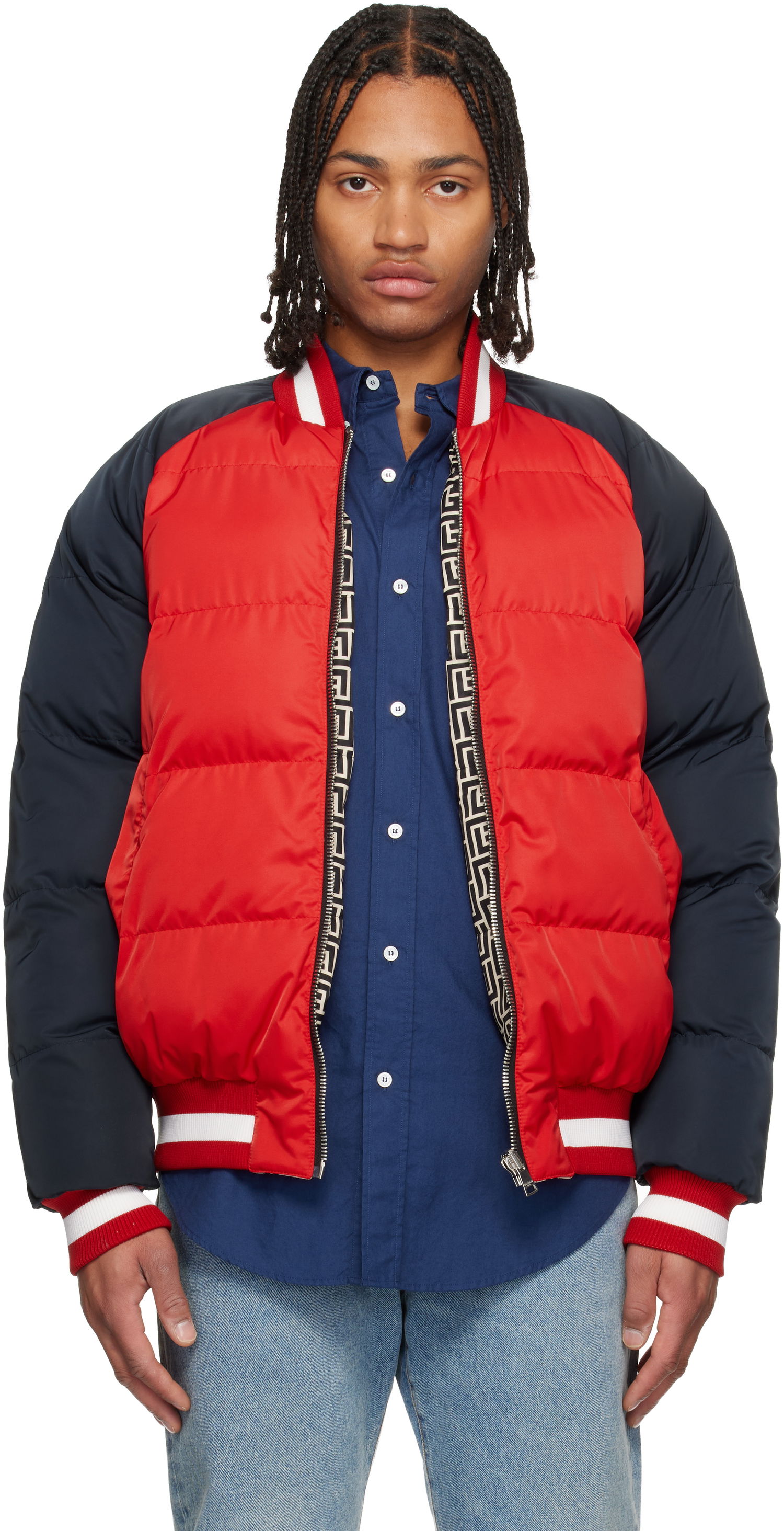 Пухо яке Balmain Balmain Bicolor Reversible Puffer Jacket Многоцветен | FH1TP170XL24, 0