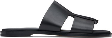 Кецове и обувки BOSS BOSS Buffed Leather Sandals Черно | 50539243, 0