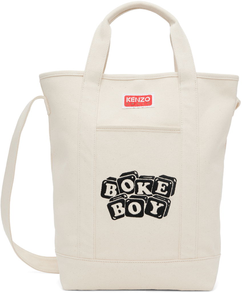 Голяма пазарска чанта KENZO Boke Boy Tote Bag Бежово | FD55SA901F35, 0