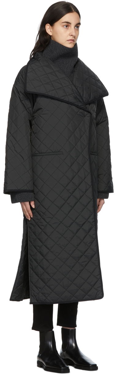Пухо яке TOTEME TOTEME Quilted Wrap Coat Черно | 213-112-732, 1