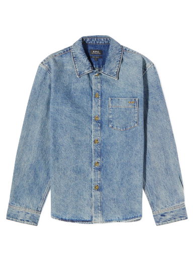 Риза A.P.C. Vittorio Denim Overshirt Синьо | COGUS-H02809-IAB