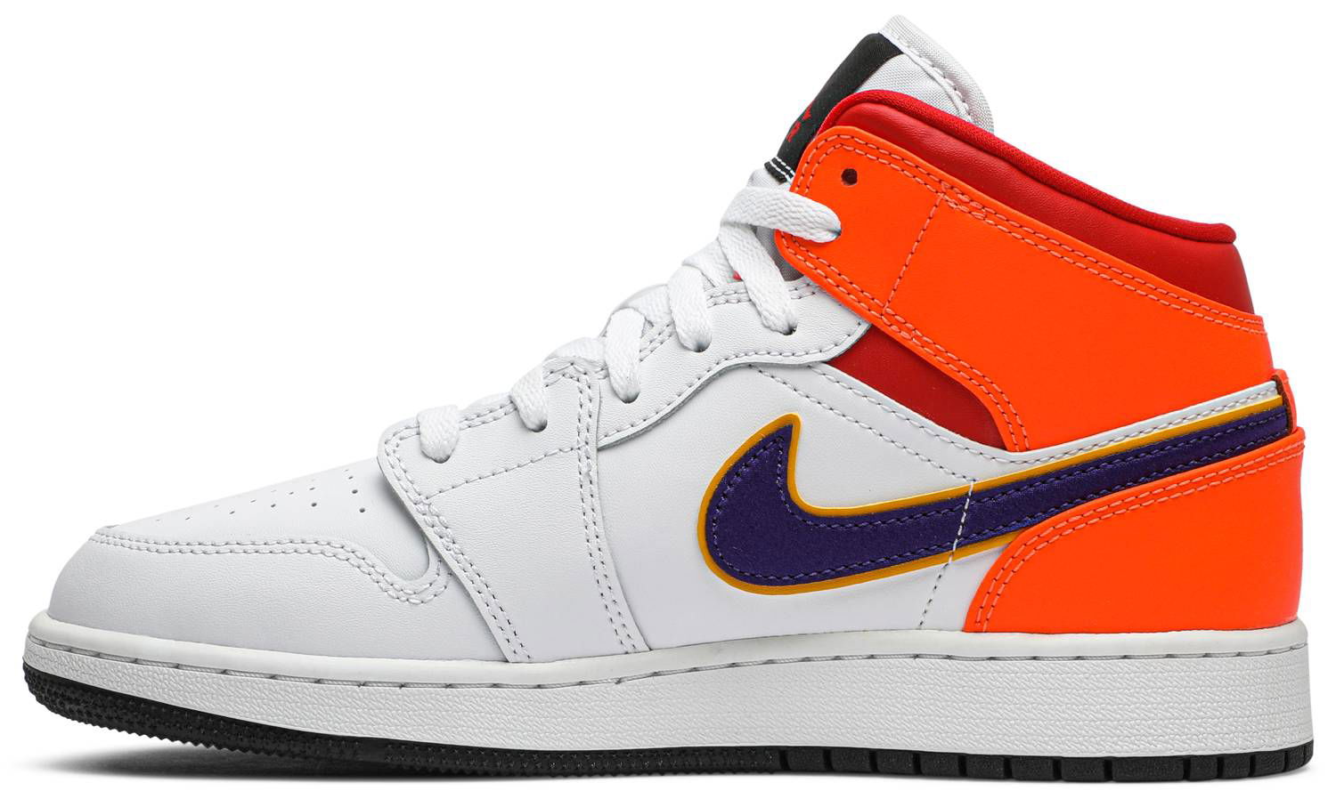 Кецове и обувки Jordan Air Jordan 1 Mid "White Court Purple Teal" GS Бяло | 554725-128, 1