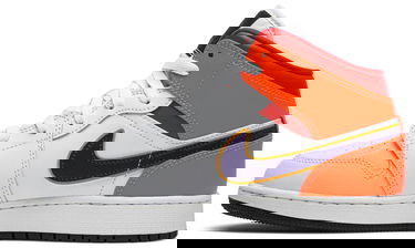 Кецове и обувки Jordan Air Jordan 1 Mid "White Court Purple Teal" GS Бяло | 554725-128, 1