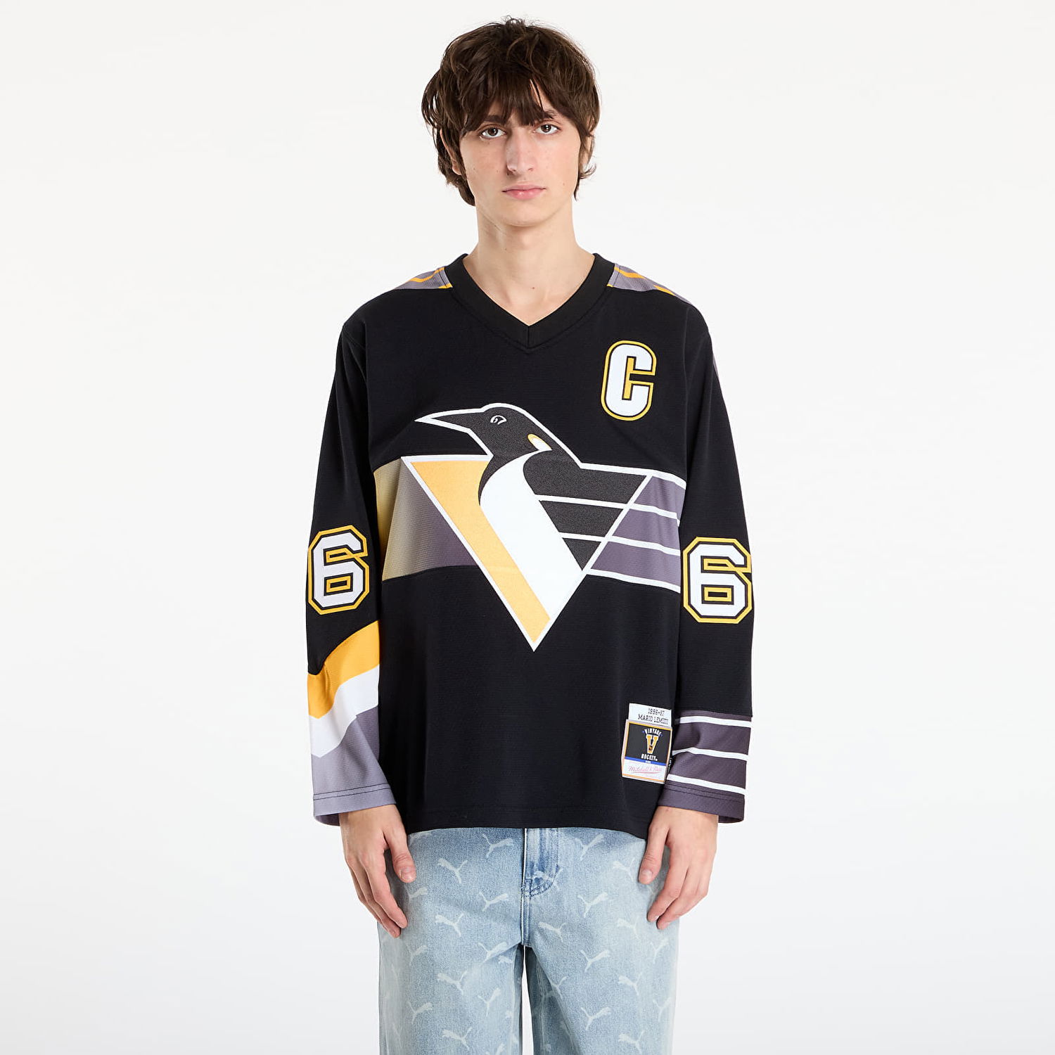 Фланелка Mitchell & Ness NHL Alternate Jersey Penguins 1996 Mario Lemieux L Многоцветен | JY9035-PPEBLCK, 0