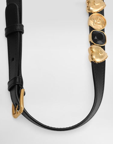 Колани Dolce & Gabbana Dolce & Gabbana Calfskin Shoulder Strap with Gold-Tone & Black Embellishments Черно | BI3415AV19580999, 1
