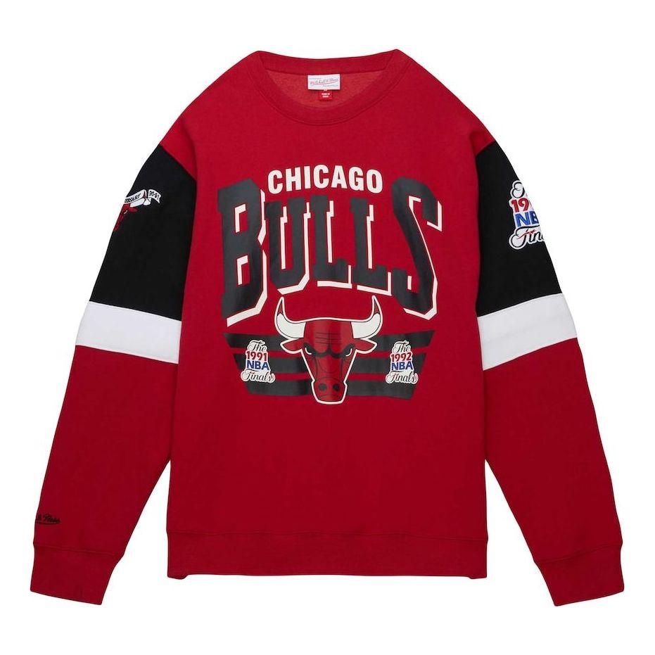 Пуловер Mitchell & Ness Mitchell & Ness NBA Chicago Bulls Crew Sweatshirt Червено | FCPO3400-CBUYYPPPSCAR, 0