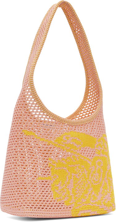 Голяма пазарска чанта Burberry Burberry Small EKD Crochet Tote Розово | 8106533, 1