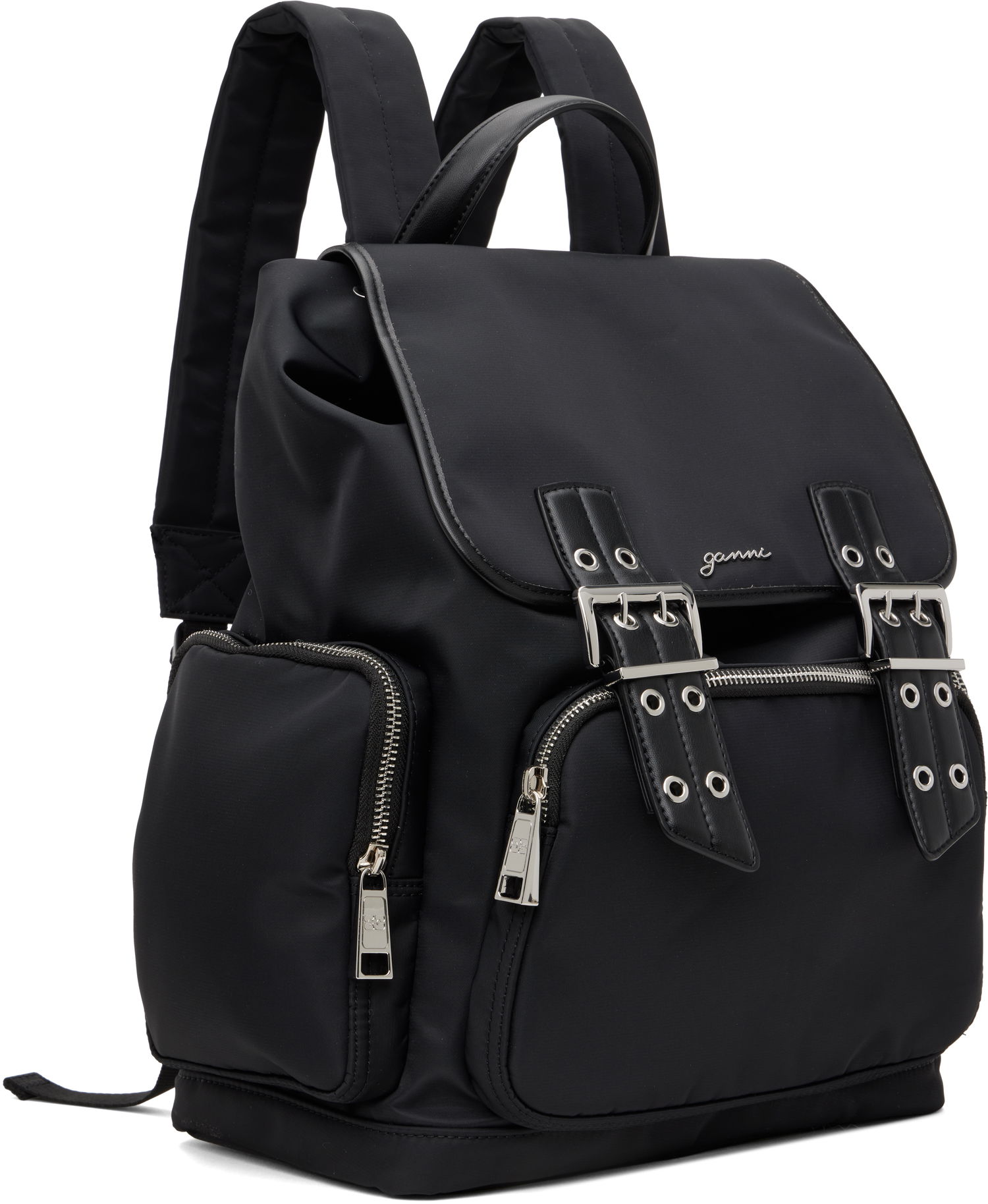 Раница GANNI GANNI Bucky Nylon Backpack Черно | A6526, 1