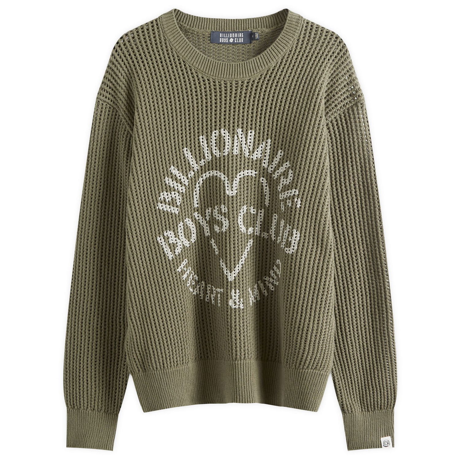 Пуловер BILLIONAIRE BOYS CLUB Heart & Mind Stencil Зелено | B24224-GR, 0