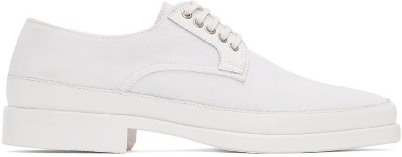 Облекло LEMAIRE LEMAIRE Canvas Derbys Бяло | M 221 FO312 LF458