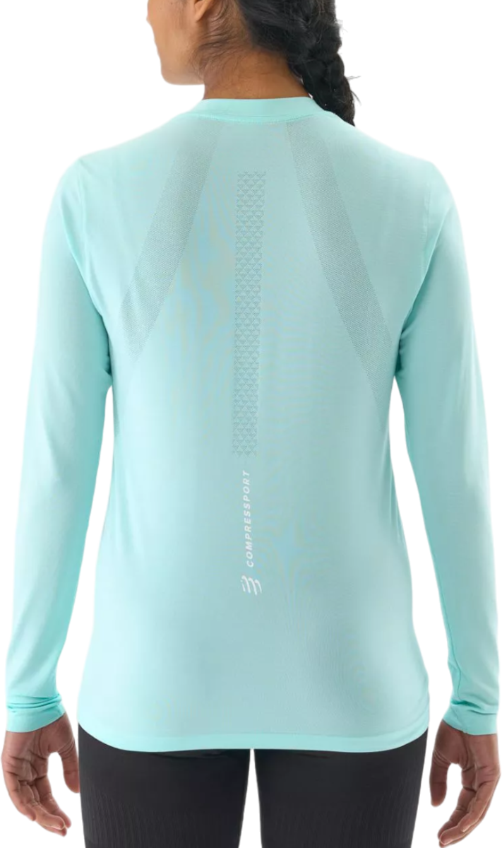 Тениска Compressport Performance Long Sleeve T-Shirt Тюркоазено | atsw4955053l, 1