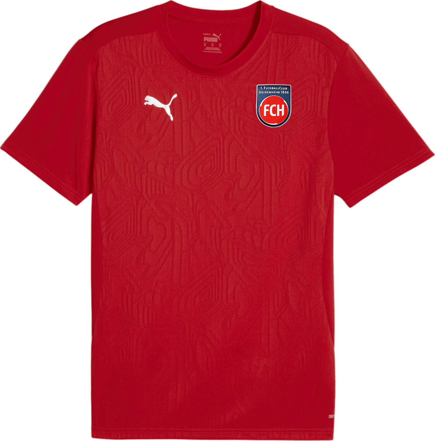 Фланелка Puma 1. FC Heidenheim Textured Dry T-Shirt Червено | fch294-24-001, 1