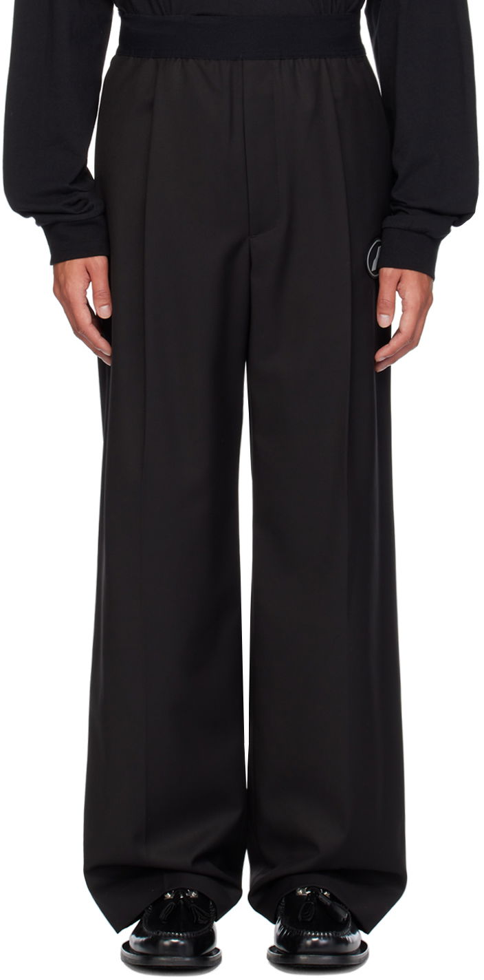 Панталони We11done Logo Straight Leg Trousers Черно | WD-PT4-20-729-U-BK, 0