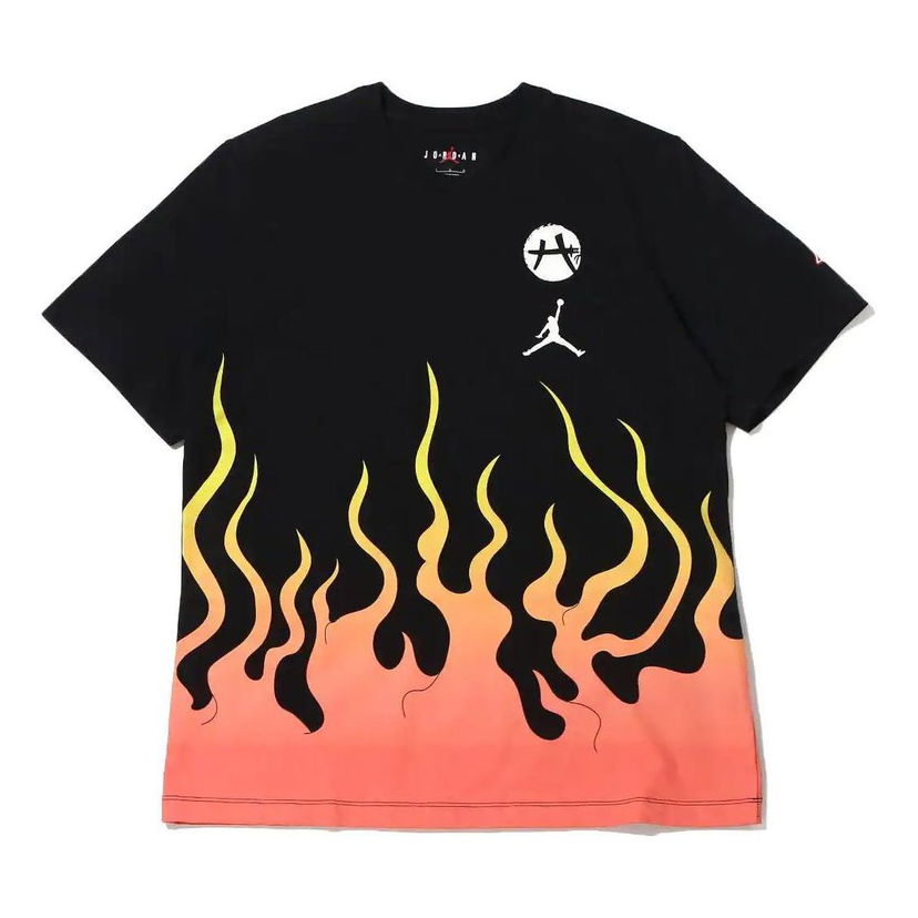 Тениска Jordan Jordan Brand x Hachimura Rui Crossover Flame Logo T-Shirt Черно | DV3132-010