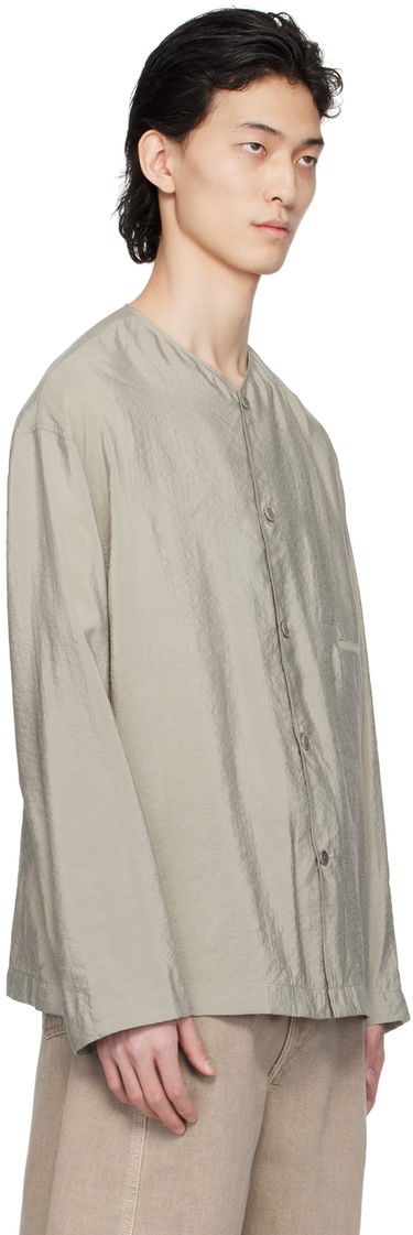 Риза LEMAIRE Lemaire Collarless Button-Up Shirt Черно | SH1065 LF208, 4