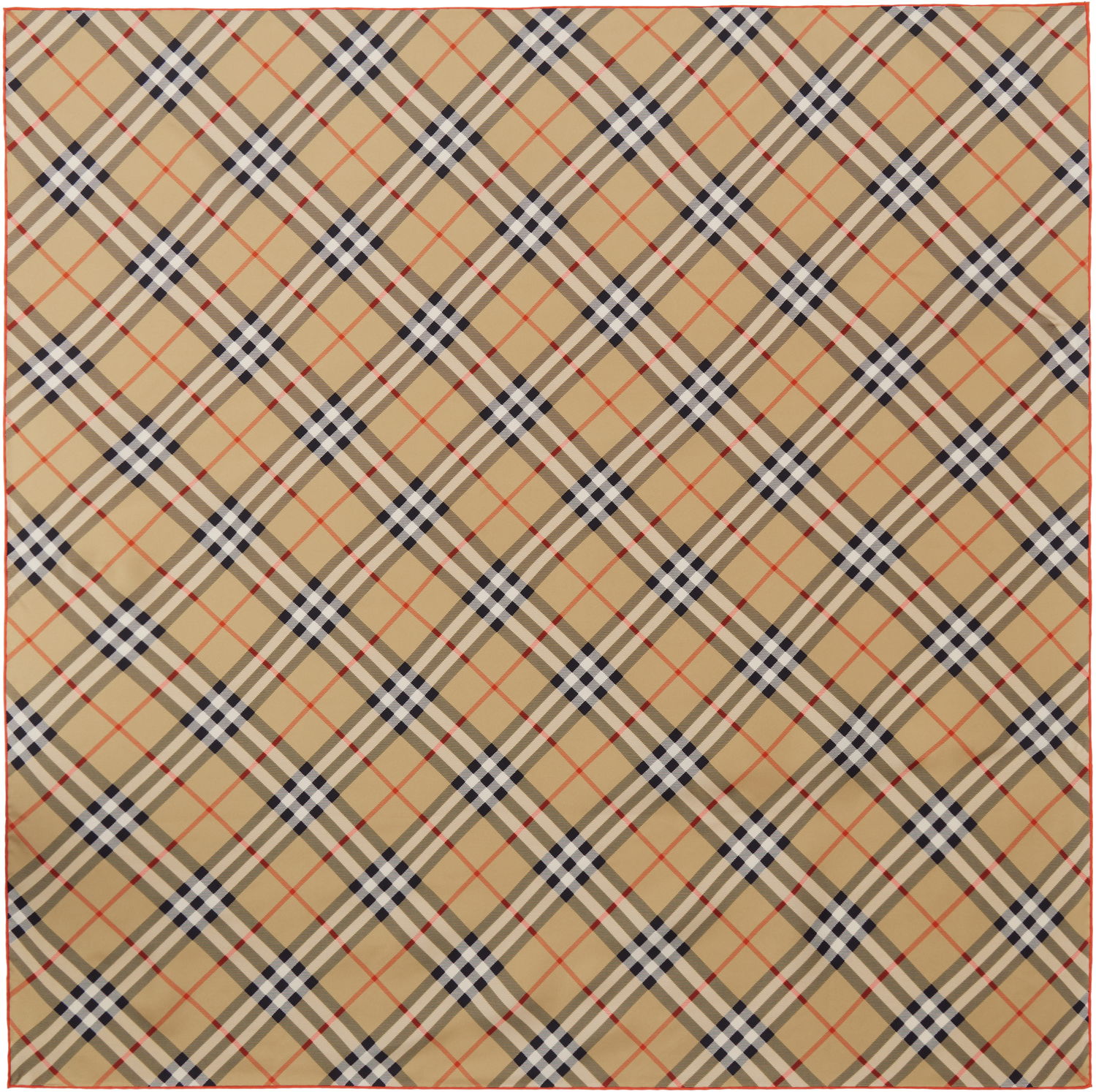 Шал Burberry Burberry Check Silk Scarf Бежово | 8088140, 0
