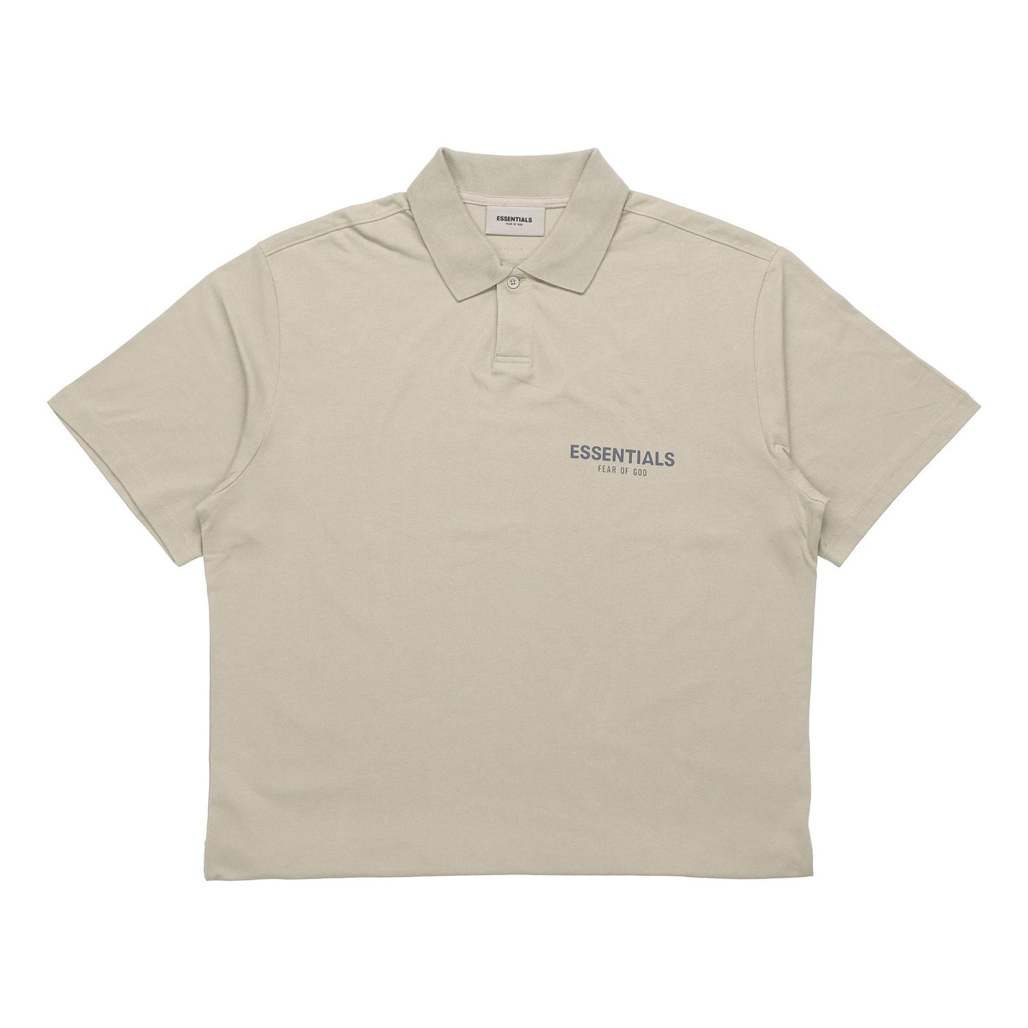 Поло тениска Fear of God Essentials Logo Polo Shirt Бежово | FOG-FW20-199, 0