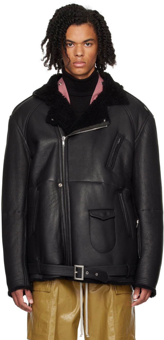 Black Porterville Jumbo Luke Stooges Shearling Jacket