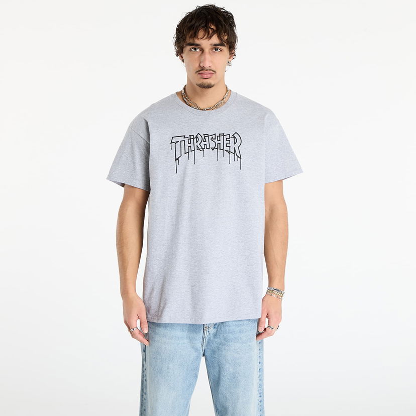 Тениска Thrasher One-liner T-Shirt L Сиво | 145778