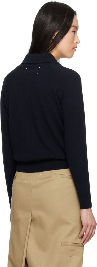 Пуловер Maison Margiela Maison Margiela Wool Polo Shirt Тъмно синьо | S51GL0053 M13090, 2