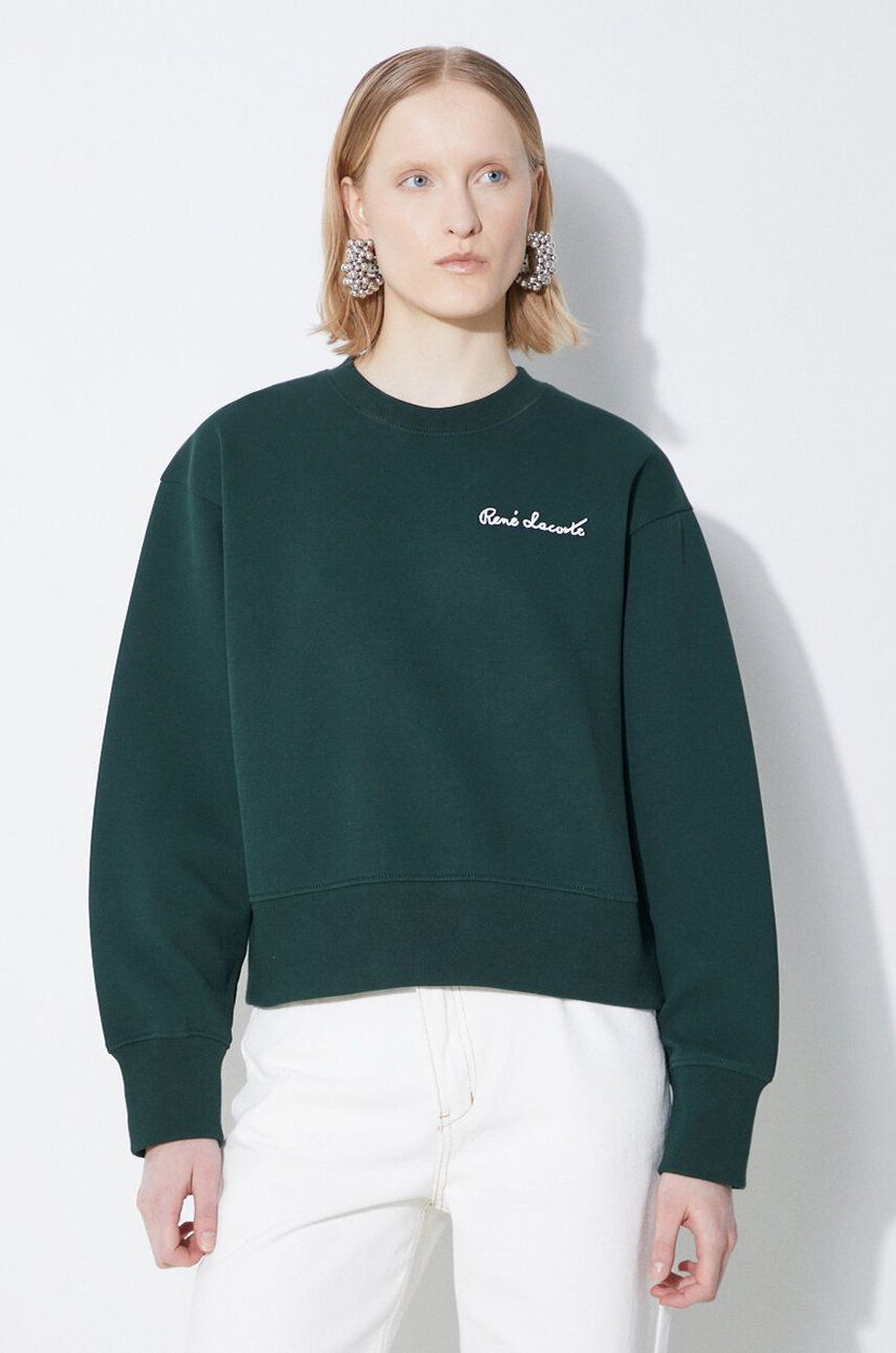 Суитчър Lacoste Crewneck Sweatshirt Зелено | SF7261