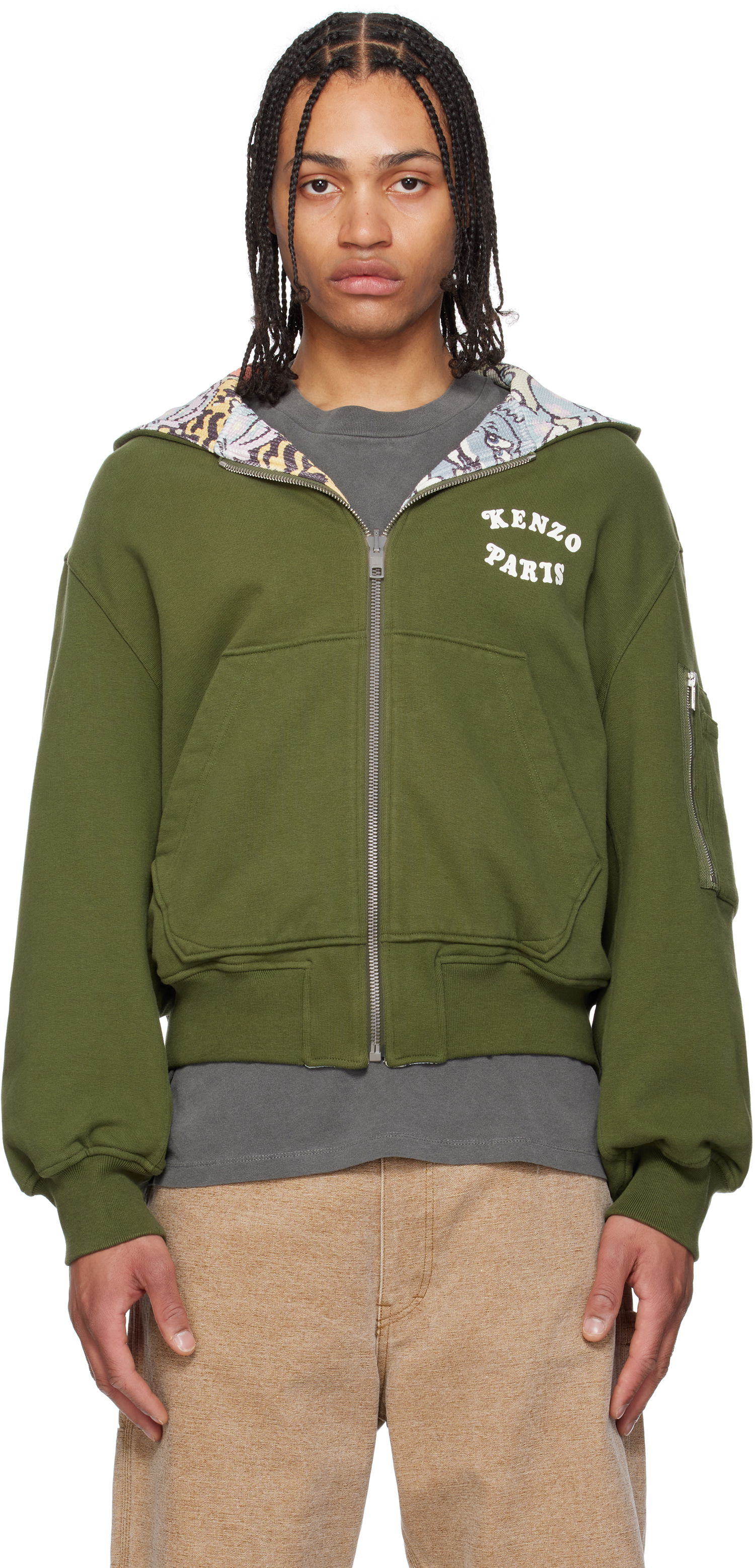Суитчър KENZO Kenzo Paris VERDY Edition Reversible Hoodie Зелено | FF55SW2514MT, 0