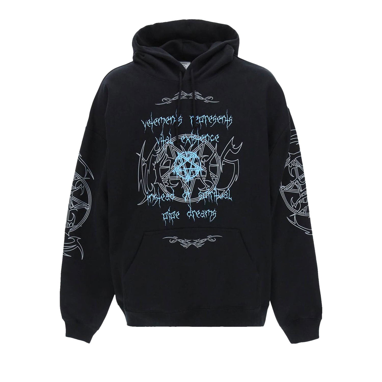 Суитчър VETEMENTS Vital Existence Hoodie Черно | UA53HD460B BLAC, 1