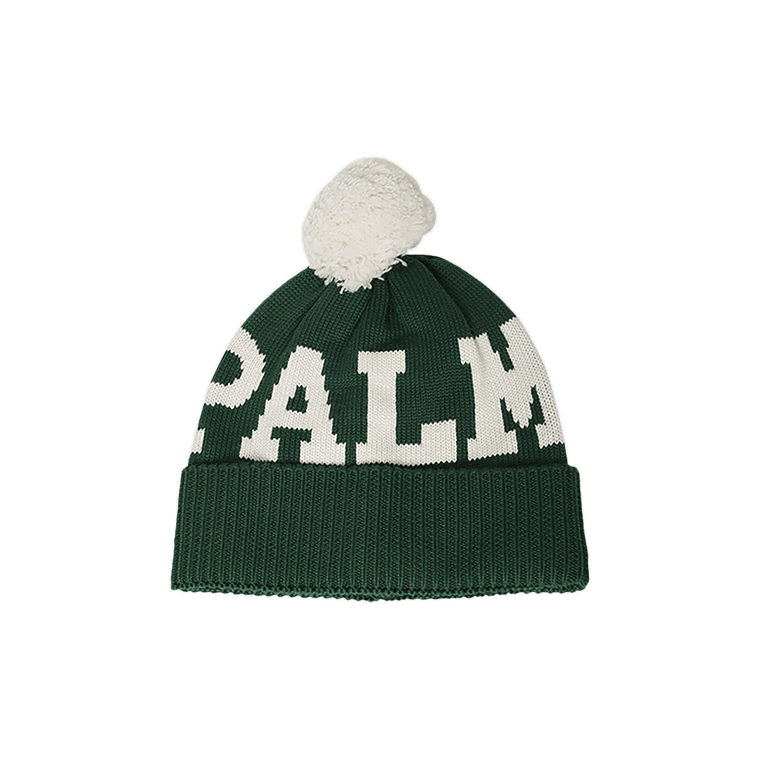 Шапка Palm Angels Logo Pompon Beanie Зелено | PWLC011F22KNI0015501, 0
