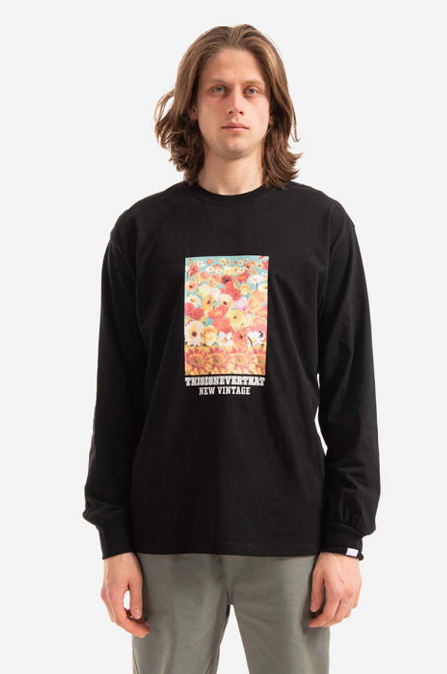 Flower Collage Long Sleeve T-Shirt With Print