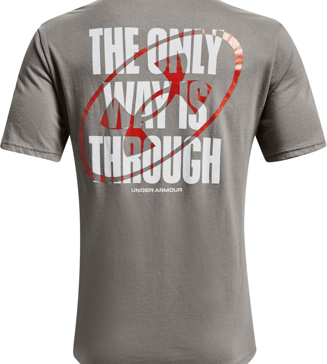 Тениска Under Armour Short Sleeve ONLY WAY IS THROUGH Graphic T-shirt Сиво | 1366446-066, 1