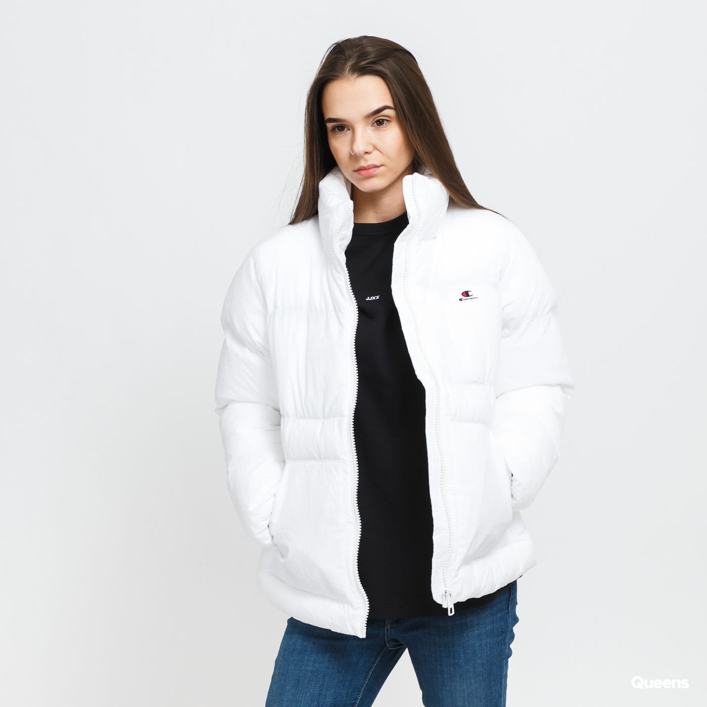 Пухо яке Champion Jacket Back Logo Бяло | 114578 WW001, 0