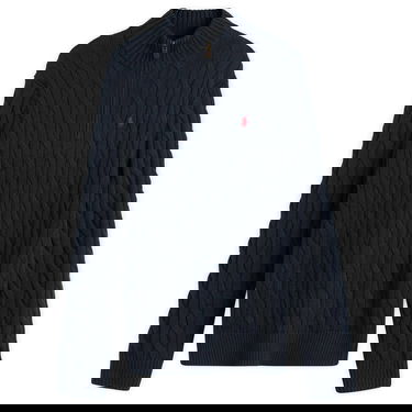 Пуловер Polo by Ralph Lauren Cable Knit Half Zip Jumper Тъмно синьо | 710810841001-BLU, 1