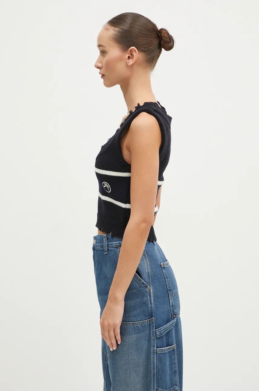 Пуловер Ambush Destroyed Rib Round Neck Vest Черно | BWHT003F24KNI0011031, 1