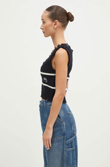 Пуловер Ambush Destroyed Rib Round Neck Vest Черно | BWHT003F24KNI0011031, 1