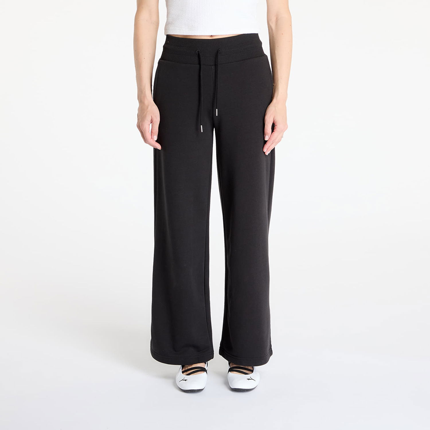 Панталони Puma Puma Wardrobe Essentials Relaxed Wide Leg Sweatpants Черно | 62975401, 0