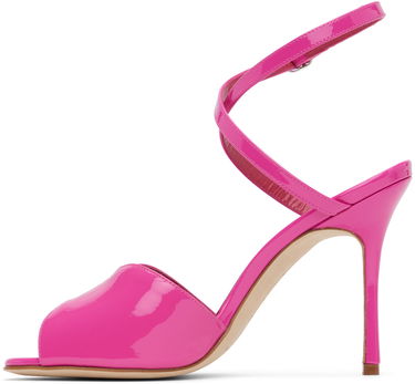 Грижа за обувките Manolo Blahnik Manolo Blahnik Hourani 105 Heeled Sandals Розово | 123-2189, 2