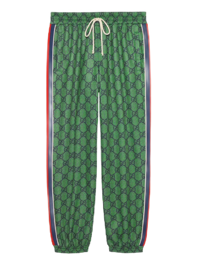 Спортни панталони Gucci GG Jersey Jogging Pant Зелено | 655146 XJDF0 3305