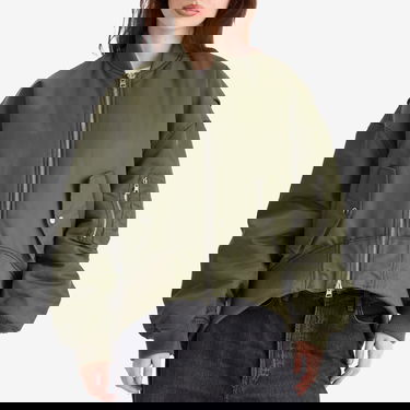 Яке бомбър JW Anderson JW Anderson Oversized Curved Hem Bomber Jacket, Size 10 Зелено | JK0381-PG1696-595, 2